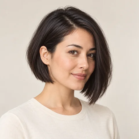 Asymmetrical Bob hairstyle example