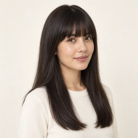 Blunt Bangs hairstyle example