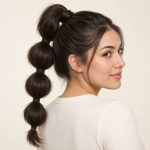 Bubble Ponytail hairstyle example