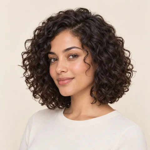 Curly hairstyle example