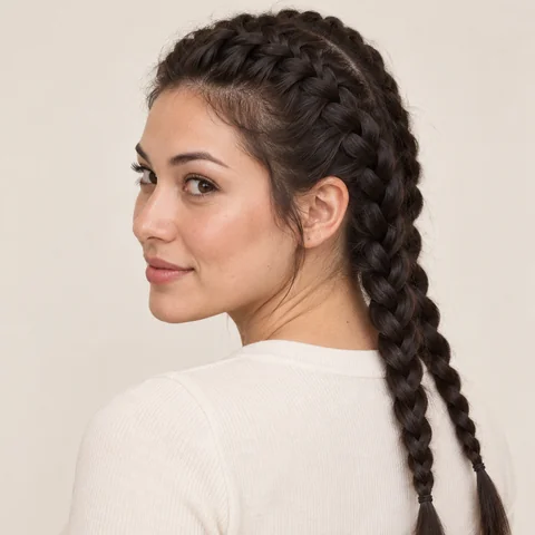 Double Dutch Braids hairstyle example