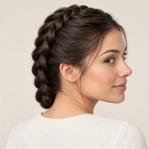 Dutch Braid hairstyle example