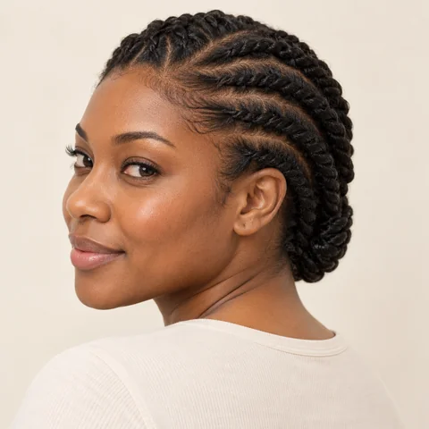 Flat Twist hairstyle example