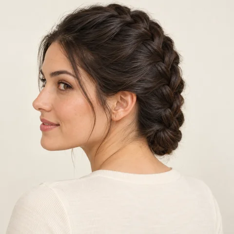 French Braid hairstyle example
