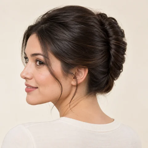 French Roll hairstyle example