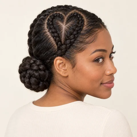 Heart Braid hairstyle example