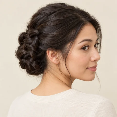 Knotted Updo hairstyle example
