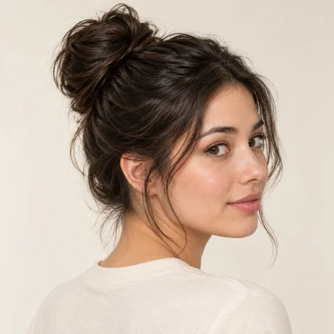 Messy Bun hairstyle example