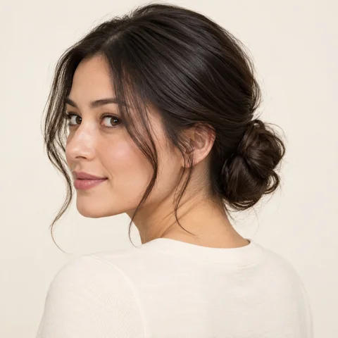 Messy Chignon hairstyle example