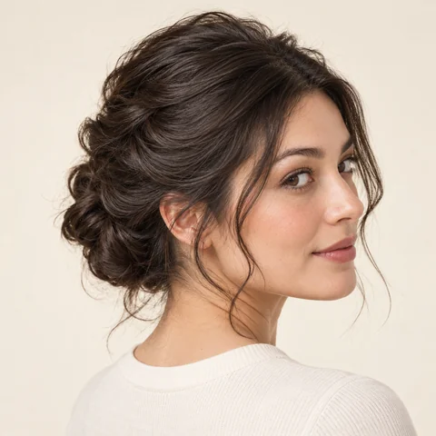 Messy Updo hairstyle example