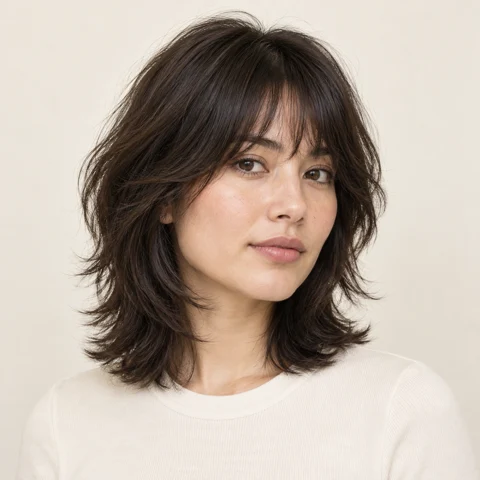 Shag hairstyle example