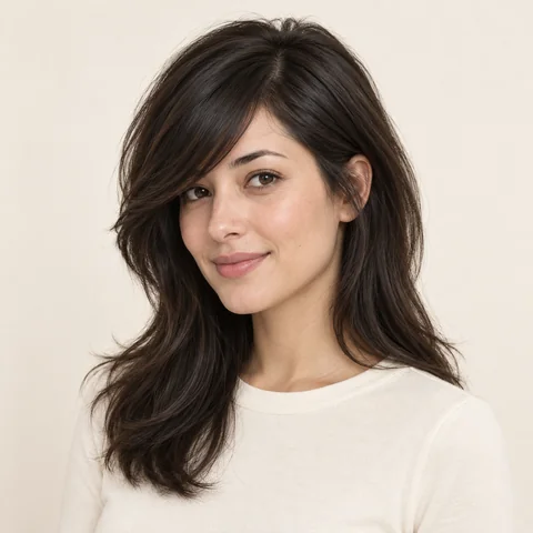 Side-Swept Bangs hairstyle example