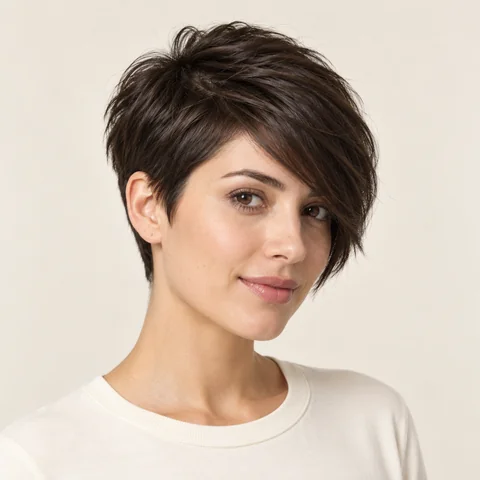 Sideswept Pixie hairstyle example