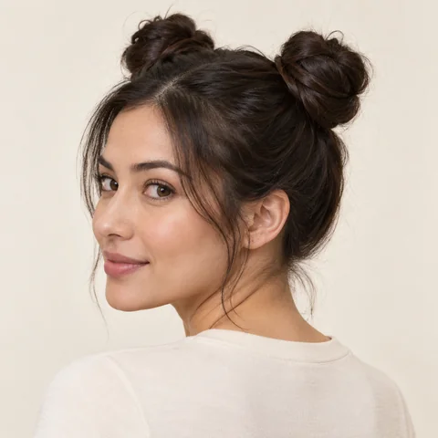 Space Buns hairstyle example