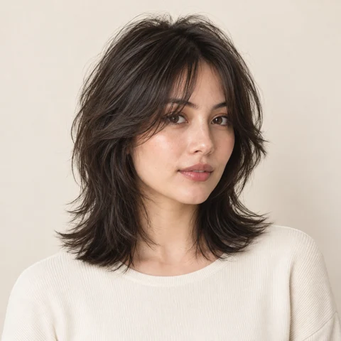 Wolf Cut hairstyle example