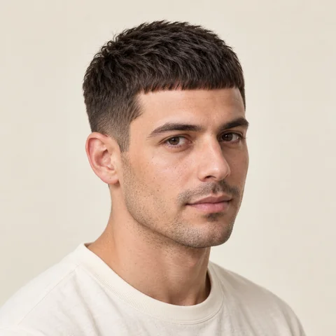 Caesar Cut hairstyle example
