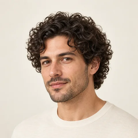Curly hairstyle example