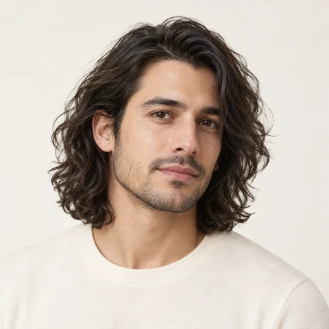 Men’s Long Waves hairstyle example