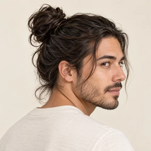Messy Bun hairstyle example