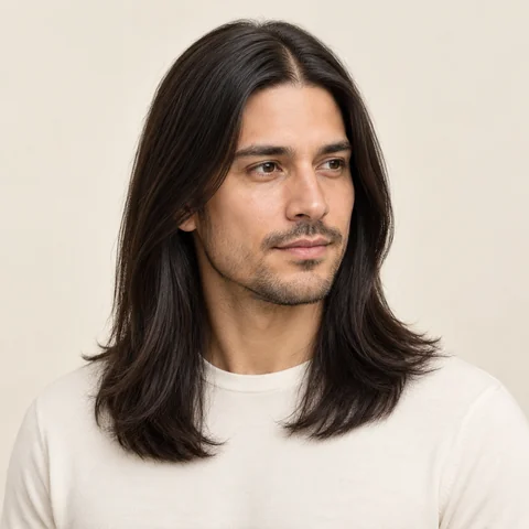 Straight hairstyle example